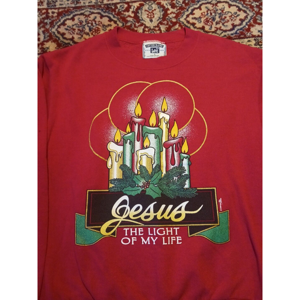 Lee Vintage Christmas Jesus Sweatshirt Medium